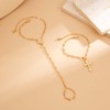 72ore Hand Chain Bracelet for Women Gold Religious Cross Charm