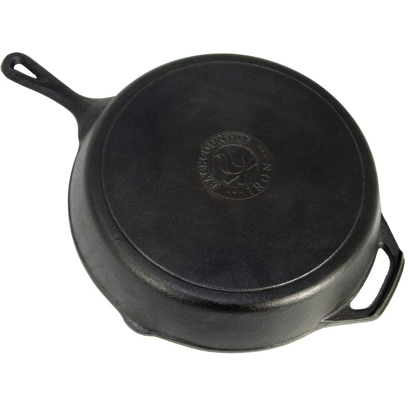 Backcountry Cast Iron Skillet(10 Inch Medium Frying Pan + Cloth