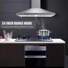 Zomagas 450CFM Wall Mount Range Hood 24 in Kitchen Vent