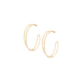 Karen Millen Criss Cross Hoop Earrings for Women (Gold)