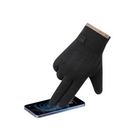 BOYSSPAA Winter gloves for Everyday Style Liner gloves for Women Touchscreen for Men and Women (black, L)