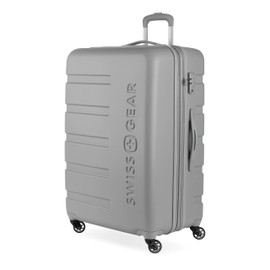 SwissGear 7366 Hardside Expandable Luggage with Spinner Wheels, Grey, Checked-Large 27-Inch