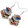 BONSNY Dangle Novelty Funny Teacher Book Pencil Earrings Acrylic Back