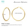 LIAN Gold Hoop Earrings for Women 18K Gold Plated Hoops