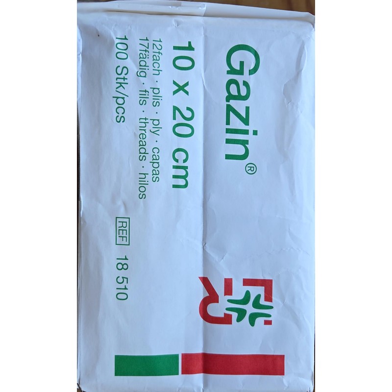 Gazin Gauze Swabs 10 x 20 cm Non-Sterile 12-Way Op,