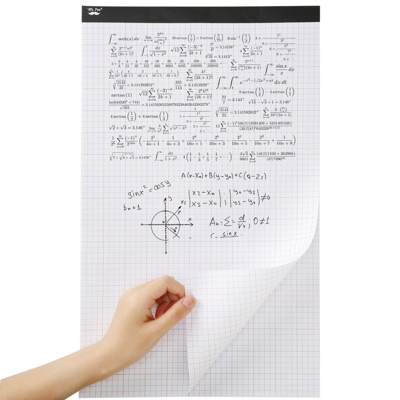 Mr. Pen- Graph Paper Pad 17"x11", 4x4 Quad-Ruled Graph Paper,