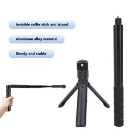 Invisible Selfie Stick and Tripod, Time Handle Tripod with Extension Pole, for Insta 360 X4, X3, ONE X2, ONE X, ONE RS Accessories