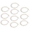 5 Pair Silver Hoop Earrings Retro Simple Lightweight Zinc Alloy