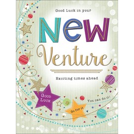 Traditional Occasion Card New Venture - 8 x 6 inches - Piccadilly Greetings, A11507,Green