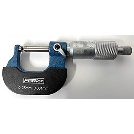 Fowler 52-244-025-0 Ball-Anvil Micrometer, 0-25mm Range