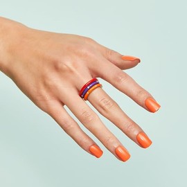 KISS imPRESS Color Press-On Nails Set de manicura sin esmalte, 'Sweet Mango', 30 uñas postizas a prueba de astillas y manchas