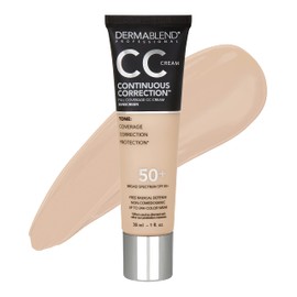 Dermablend Continuous Correctionâ„¢ Tone-Evening CC Cream Foundation SPF 50+, Full Coverage Foundation Makeup & Color Corrector, Non-Comedogenic , 1 Fl Oz (Pack of 1)