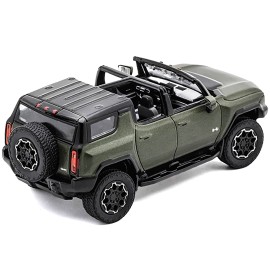 2023 for GMC Hummer EV SUV in Green Metallic with Black Top 1/64 Diecast Model Car by GCD DCD Collection