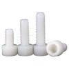 Nylon PA66 Plastic White Color Metric Knurled Hex Socket Head
