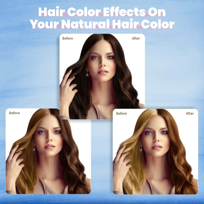 JUANCHI Dark Brown Hair Dye Shampoo for Women Men, Hair