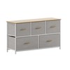 Flash Furniture Harris 5 Drawer Vertical Storage Dresser, Engineered Wood