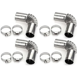 BWESOO 4Pcs Stainless Steel 24mm Air Diesel Parking Heater Exhaust Pipe Tube Elbow Connector for Diesel Boat Heater 13cm Automotive Replacement Exhaust Pipes，Exhaust and Emissions,Replacement Parts