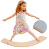 Glintoper 27.5-Inch Wooden Wobble Balance Board - Kid-Friendly Yoga and