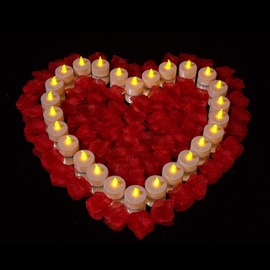 Baikaraer Battery Tea Lights: 24 Pack LED Tea Lights Candles Realistic and Bright Flickering Holiday Operated Flameless LED Tea Light for Seasonal & Event Celebration Warm Yellow Lamp Battery Powered