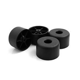 Design61 Set of 4 Plastic Furniture Glides Furniture Coasters Sofa Chair Screw-On Plastic Furniture Glides Diameter 50 x H 40 mm Black