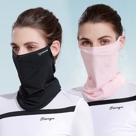 Mesh Face Sun Mask for Golf and Hiking URK-017 Blue