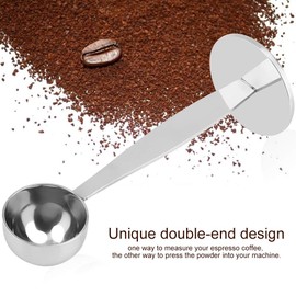 Mavis Laven Two in One Coffee Spoon, Bean Powder Presser, Espresso Manipulation and Coffee Measuring Spoon for Dual Use