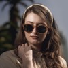 ZENOTTIC Polarized Sunglasses, Women's, Men's, UV Protection, Round, Handmade, Acetate
