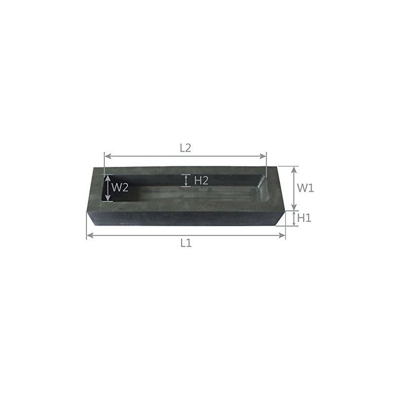OTOOLWORLD Gold Silver Graphite Ingot Mold Mould Crucible For Melting