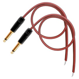 YARCHONN 6.35mm TS Plug to Bare Wire 1/4 inch Male Plug Mono Audio Pigtail Cable 1.64FT Open End, Jack Connector Adapter for Audio Equipment Speaker Microphone Cable Replacement, DJ DIY Repair (2pcs)