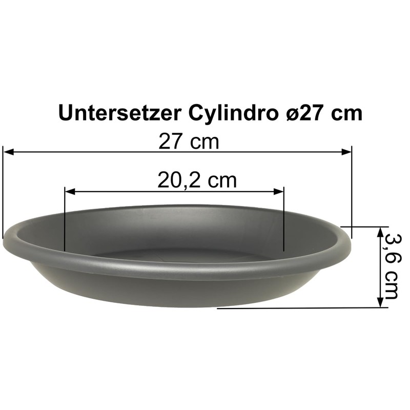 MePla Flower Pot Saucer for Cilindro Planter, Round Plastic Saucer,