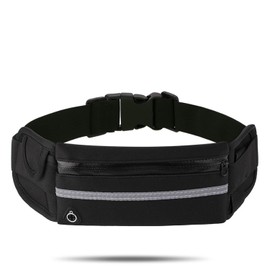 Running Pouch, Lightweight, Non-Shaking, Waist Pouch, Compatible with iPhones, Smartphones, Running Pouch, Thin, Stylish, Adjustable Belt, Earphone Hole,
