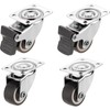 1" Small Caster Wheels Low Profile Casters for Furniture Soft