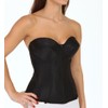 Carnival Women's Full Figure Satin Corset Bra, Black