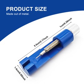 1 PCS Watch Link Removal Adjustment Tool, Watch Band Repair Tool with 3 Extra Pins for Strap Adjustment, Portable Watch Strap Adjustment Kit for Watch Band Link Pin - Blue