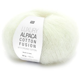 Alpaca Cotton Fusion Wool, 50 g, White