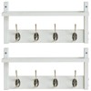 YMYNY Coat Rack Shelf Wall Mounted, Coat Hooks Set of