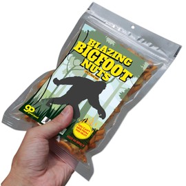 Blazing Bigfoot Nuts Spicy Trail Mix - Funny Sasquatch Design - Spicy Snacks for Men and Women - Premium Blend, Made in the USA
