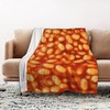 Cantidelli 3D Funny Realistic Food Baked Beans Flannel Fleece Throw
