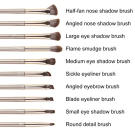 iCovalescent 10 Stück Pinselset Makeup, Professionelles Make up Pinsel set, Puder Foundation Lidschatten Concealer Eyeshadow Schmink Pinsel Mit Schminktasche