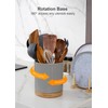 Nucookery 360° Rotating Utensil Holder, 7.2" Large Utensil Crock, White