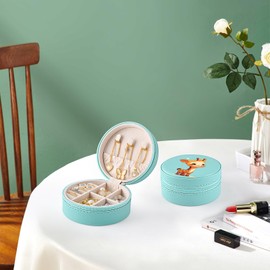 MAYCARI Jewellery Box Travel PU Leather Jewellery Box Small Jewellery Case for Rings, Earrings, Necklace, Mini Jewellery Organisers for Girls Gift