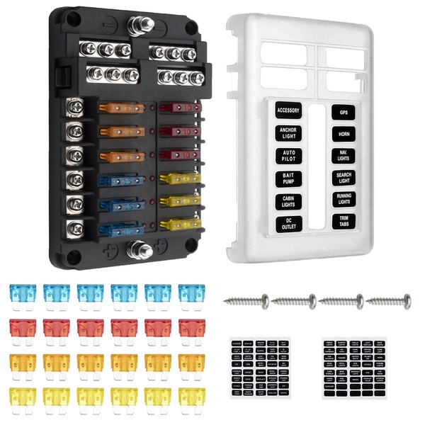 12V Blade Fuse Box ZEALfix 12 Way Blade Fuse Block