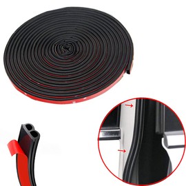 Car Door Seal, CTRICALVER 5M/16FT Universal B Shape Car Rubber Seal Car Door Rubber Seal, for Car Window Door Protector Soundproofing Noise Insulation