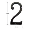 5.5 Inch House Numbers, Cast Iron House Numbers for Outside,