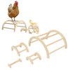 Chick Perch Paw Grinding Stable Structure Arch Shape Wooden Chicken