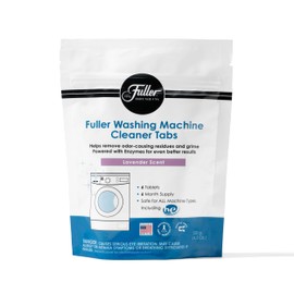 Fuller Washing Machine Cleaner Tablets – Lavender Scent | Cleans Odor-Causing Residue & Grime | Safe for HE Machines | 6 Tablets | 6-Month Supply | Septic-Safe & Phosphate-Free