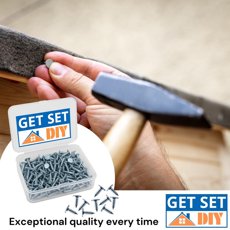 Galvanised Clout Nails 13mm (300pcs) 327 Grams Roofing Felt Tacks
