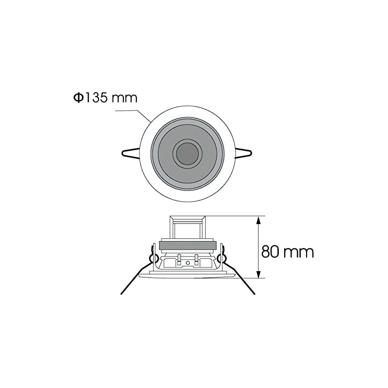 OMNITRONIC CS-4G Ceiling Speaker Gold | 2-Way 4 Inch Broadband