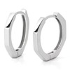 aliba Men's Hoop Earrings, Hypoallergenic Metal Earrings, Ring Earrings, Silver
