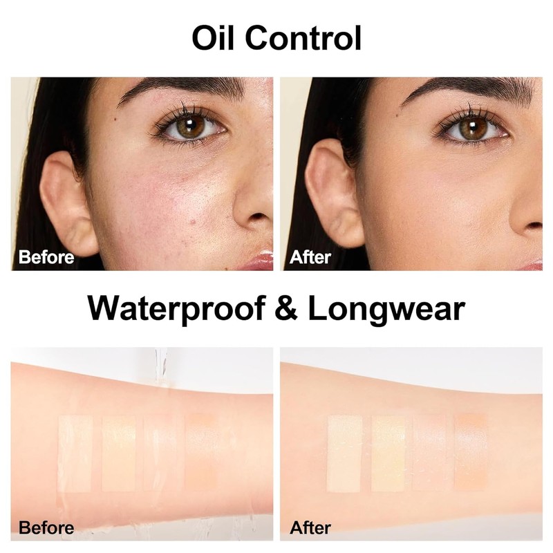 FV 2 Pack Waterproof Foundation, Lightweight & Medium Coverage Foundation